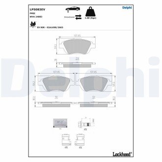 KLOCKI HAM PRZOD EV Delphi LP5083EV