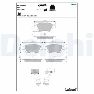 KLOCKI HAM PRZOD EV Delphi LP5083EV