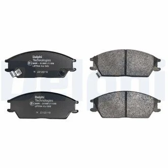 Тормозные колодки дисковые HYUNDAI Eccent/Lantra/Exel/Pony "90-99 Delphi LP704