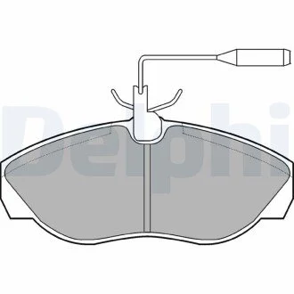 Тормозные колодки дисковые CITROEN/PEUGEOT/FIAT Jumper/Relay/Boxer/Ducato "F "94-06 Delphi LP877