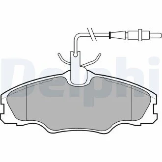 Гальмівні колодки дискові PEUGEOT 406 "F "96>> Delphi LP985