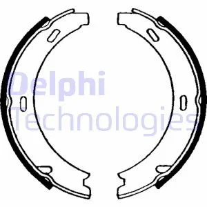 Тормозные колодки, барабанные Delphi LS1637