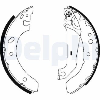 Тормозные колодки, барабанные Delphi LS1783