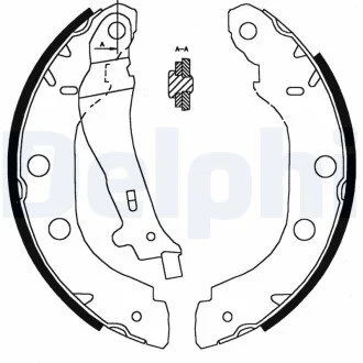 Тормозные колодки барабанные Delphi LS1828