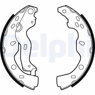 Тормозные колодки, барабанные Delphi LS2009