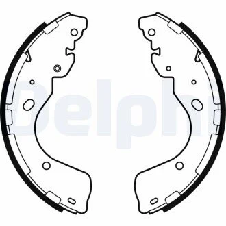 Барабанные тормозные колодки Delphi LS2080