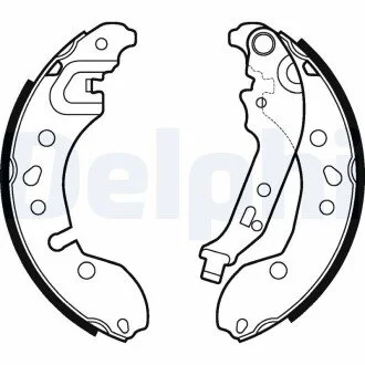 Тормозные колодки, барабанные Delphi LS2124