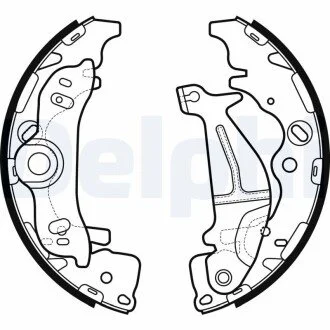 Тормозные колодки, барабанные Delphi LS2138