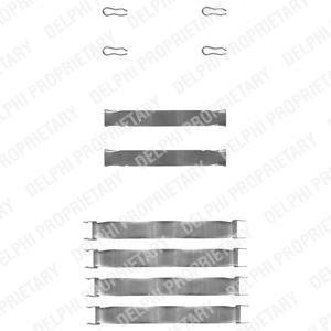 Гальмівні колодки (монтажний набір) Delphi LX0019 (фото 1)