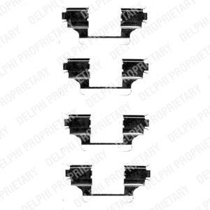 Ремкомплект гальмівних колодок Delphi LX0403 (фото 1)
