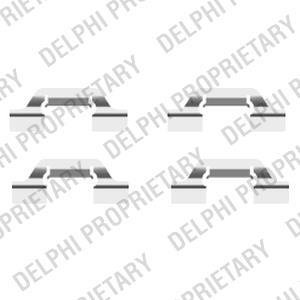 Ремкомплект гальмівних колодок Delphi LX0438 (фото 1)