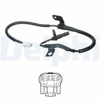 Датчик ABS передн Лів KIA SORENTO I 2.5D/3.3 05.06-12.11 Delphi SS20621 (фото 1)