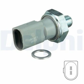 Датчик тиску масла (2,8Бар, 2 pin) AUDI A4 B8, A5, A6 ALLROAD C6, A6 ALLROAD C7, A6 C6, A6 C7, A7, A8 D3, A8 D4, Q5, Q7 VW TOUAREG 2.8-4.2D 11.06-09.18 Delphi SW90053