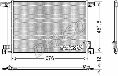 Радиатор кондиционера DENSO DCN02008