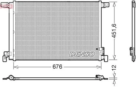 Радиатор кондиционера DENSO DCN02008