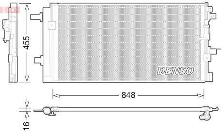 Радіатор кондиціонера DENSO DCN02023 (фото 1)