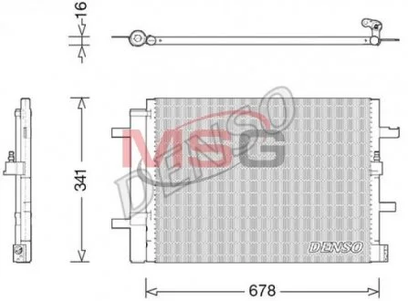 Радиатор кондиционера DENSO DCN02026