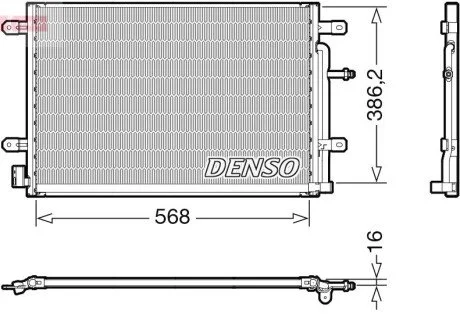 Радіатор кондиціонера DENSO DCN02038
