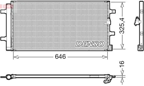 Радиатор кондиционера DENSO DCN02041