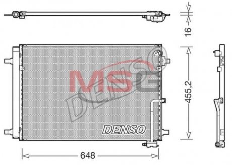 Радиатор кондиционера DENSO DCN02042