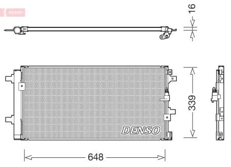 Радиатор кондиционера DENSO DCN02043