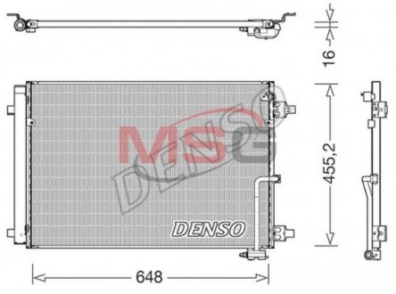 Радиатор кондиционера DENSO DCN02045