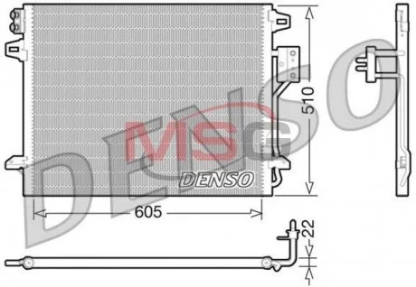 Радіатор кондиціонера DENSO DCN06006