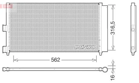 Радиатор кондиционера DENSO DCN09072