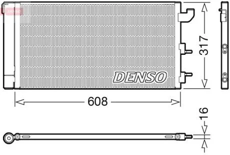 Радіатор кондиціонера DENSO DCN09144 (фото 1)
