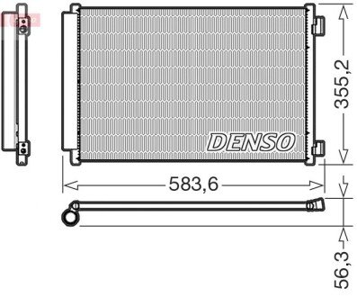 Skraplacz FIAT 500 20- DENSO DCN09146