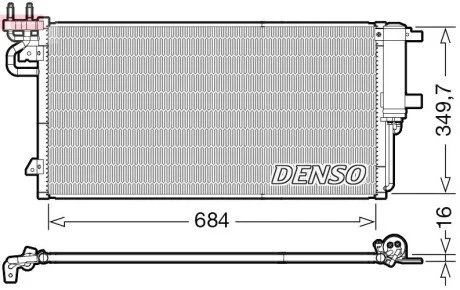 Радіатор кондиціонера DENSO DCN10045 (фото 1)