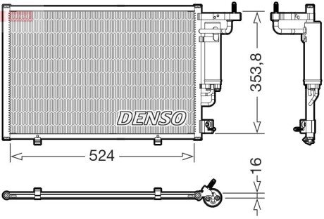 Skraplacz FORD FIESTA VI / KA+ DENSO DCN10059