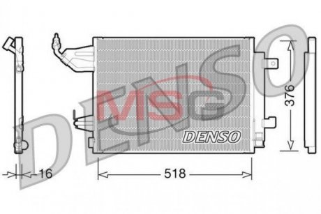 Радиатор кондиционера DENSO DCN16001