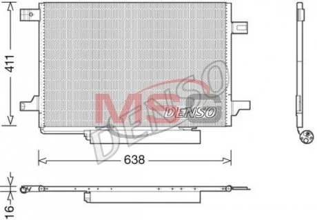 Радіатор кондиціонера DENSO DCN17004