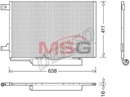Радіатор кондиціонера DENSO DCN17006