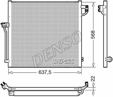Радиатор кондиционера DENSO DCN17058 (фото 1)