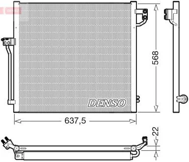 Радиатор кондиционера DENSO DCN17058