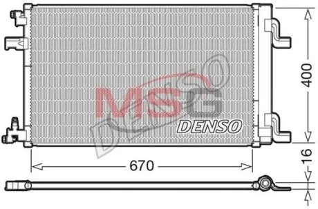 Радіатор кондиціонера DENSO DCN20002
