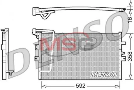 Радіатор кондиціонера DENSO DCN25002 (фото 1)
