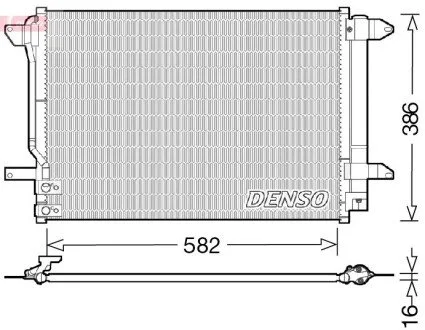 Радиатор кондиционера DENSO DCN32027