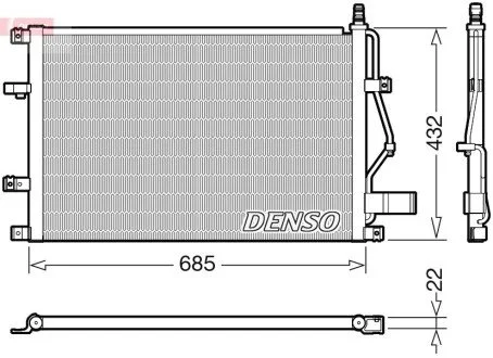 Радіатор кондиціонера DENSO DCN33013