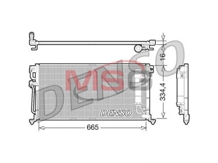 Радіатор кондиціонера DENSO DCN45003