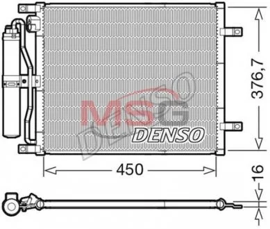 Фото 1 - радиатор кондиционера DENSO DCN46029 Радиатор кондиционера DENSO DCN46029 (фото 1)