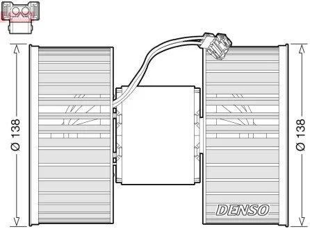 Вентилятор салону BMW X3 2004 - 2011 DENSO DEA05006