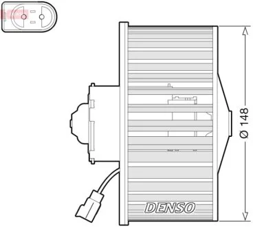 Вентилятор салону FORD FIESTA IV, FIESTA/HATCHBACK, FIESTA/MINIVAN, KA, PUMA, STREET KA, MAZDA 121 III 1.25-1.8D 09.91-11.08 DENSO DEA10054