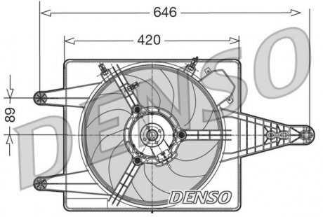 Вентилятор радиатора DENSO DER01010 (фото 1)