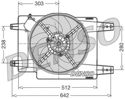Вентилятор радіатора DENSO DER01011
