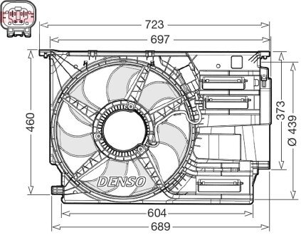 Elektrowentylator BMW / MINI X1 (F48) / X2 (F39) / 2 Active Tourer (F45) / MINI (F56) / C DENSO DER05012 (фото 1)