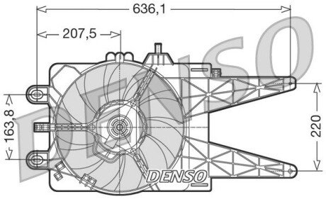 Вентилятор, охлаждение двигателя DENSO DER09014 (фото 1)