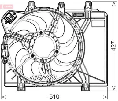Вентилятор радіатора FIAT 500, 500 C, PANDA 46341162 01.20- DENSO DER09312
